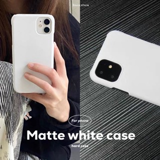 Matte white case • เคสแข็ง เคสเปิดหัวท้าย i6-14promax 🫶🏻 เนื้อแมท สีขาว minimal • เคสสีขาวล้วน เคสเปล่า เคสแข็งสีขาว