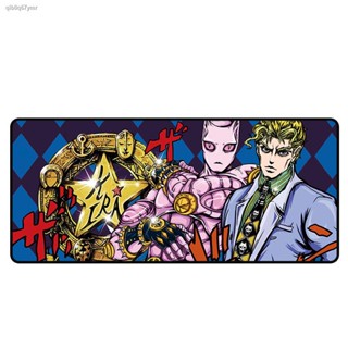 mouse pad✚JOJO ของ Wonderful Adventure Mouse Pad อะนิเมะ Perimeter รองคอมพิวเตอร์ขนาดใหญ่หนาล็อคขอบ HD โต๊ะเสื่อ