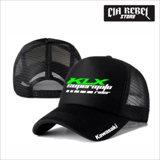 หมวกตาข่าย สําหรับแข่งรถ Kawasaki KLX SUPERMOTO RIDER RACING TRUCKER CIA REBEL