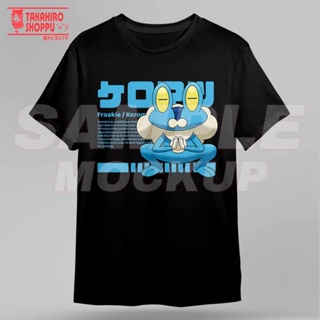 เสื้อยืดโอเวอร์ไซส์เสื้อยืด พิมพ์ลายโปเกม่อน FROAKIE สําหรับผู้ชาย และผู้หญิงS-3XL