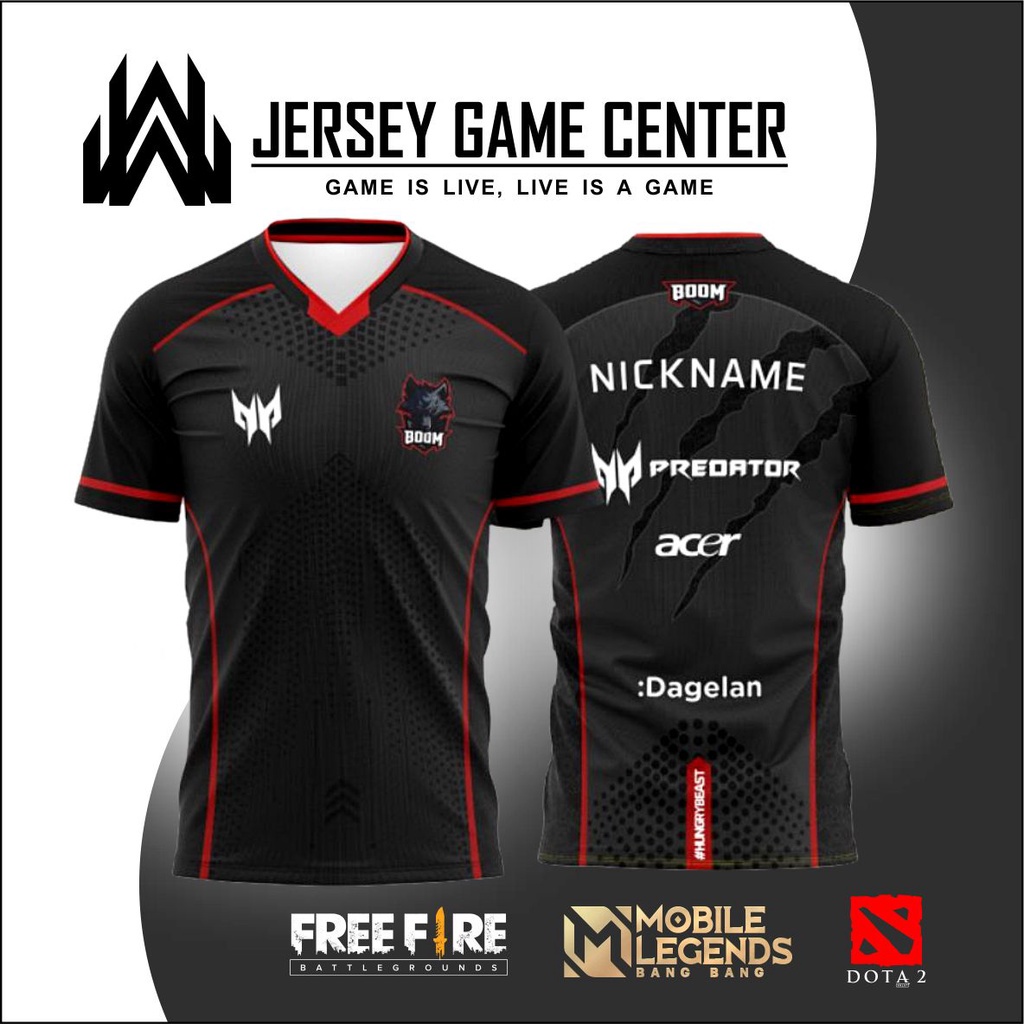 2024/2025 Jersey BOOM ESPORTS Jersey Boom Esports Dota2 ฟรีล่าสุด Ninkkame