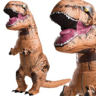 T-rex ชุดคอสเพลย์ไดโนเสาร์พองลม Jurassic Blow Up สําหรับเด็ก ผู้ใหญ่