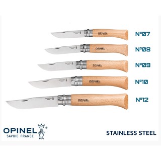 มีดพับด้ามไม้ OPINEL STAINLESS STEEL