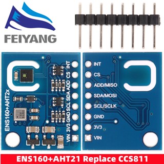 Ens160+aht21 อะไหล่เซนเซอร์อุณหภูมิ และความชื้น คาร์บอนไดออกไซด์ CO2 eCO2 TVOC CCS811 สําหรับ Arduino