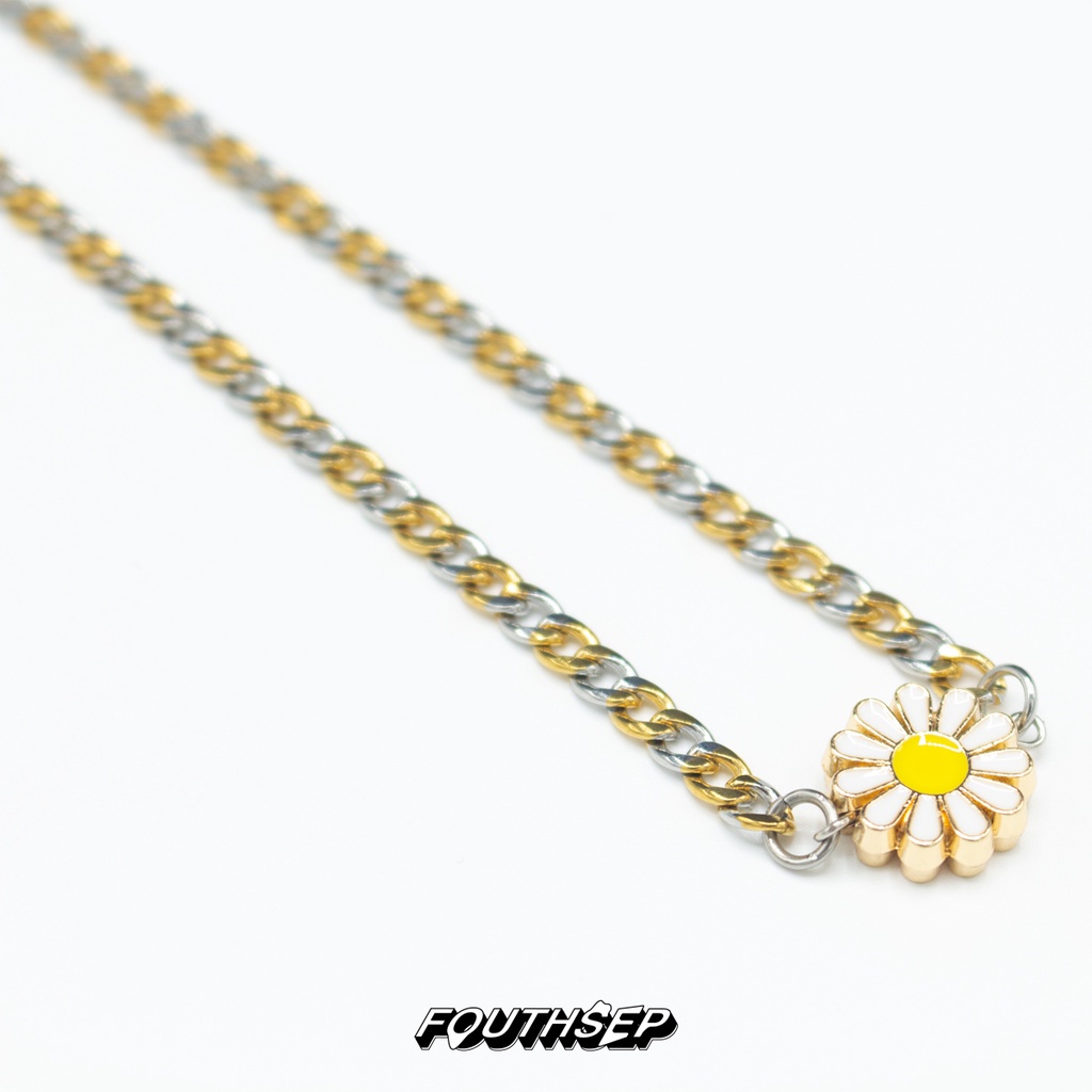พร้อมส่ง Fouthsep - Daisy Gold Necklace สร้อยคอแสตนเลส