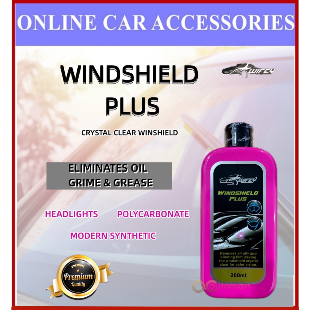 Wifey Windshield Plus - 280ML Crystal Clear Windshield สําหรับกระจกรถยนต์