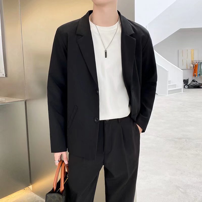 เสื้อโค้ทแขนยาวลําลอง ทรงหลวม ขนาดใหญ่ คุณภาพสูง สไตล์เกาหลี แฟชั่นสําหรับผู้ชาย และผู้หญิง