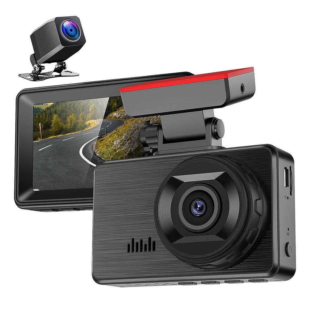 กล้องติดรถยนต์ 4K Dual Dash Cam พร้อม WiFi GPS 4K ด้านหลัง 1080P สําหรับรถยนต์ 3 IPS หน้าจอสัมผัส 170°   กล้องพร้อมเซนเซอร์ Starvis Sony 4K Dual Dash Cam พร้อม Wi ในตัว