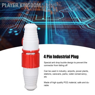 Player Kingdom ปลั๊กซ็อกเก็ตเชื่อมต่อ Ip44 4 Pin Cee ตัวผู้ ตัวเมีย กันน้ํา สีแดง สําหรับงานเกษตร คาราวาน 220‐380V 2 ชิ้น