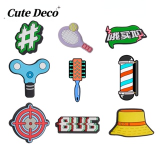 CROCS 【Cute Deco】โคมไฟติดผม ลายการ์ตูนน่ารัก (9 แบบ) วัสดุเรซิ่น สําหรับร้านทําผม รองเท้าเทนนิส