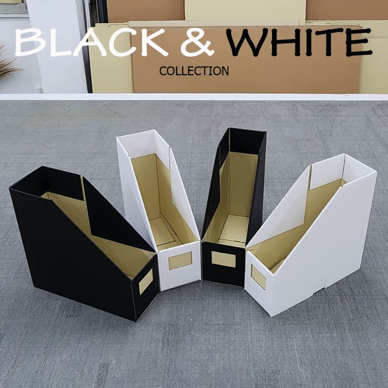 Smith Black&White Collectionn สีดำ และ สีขาวกล่องใส่เอกสารพับได้ 1 ช่อง กล่องกระดาษลูกฟูก