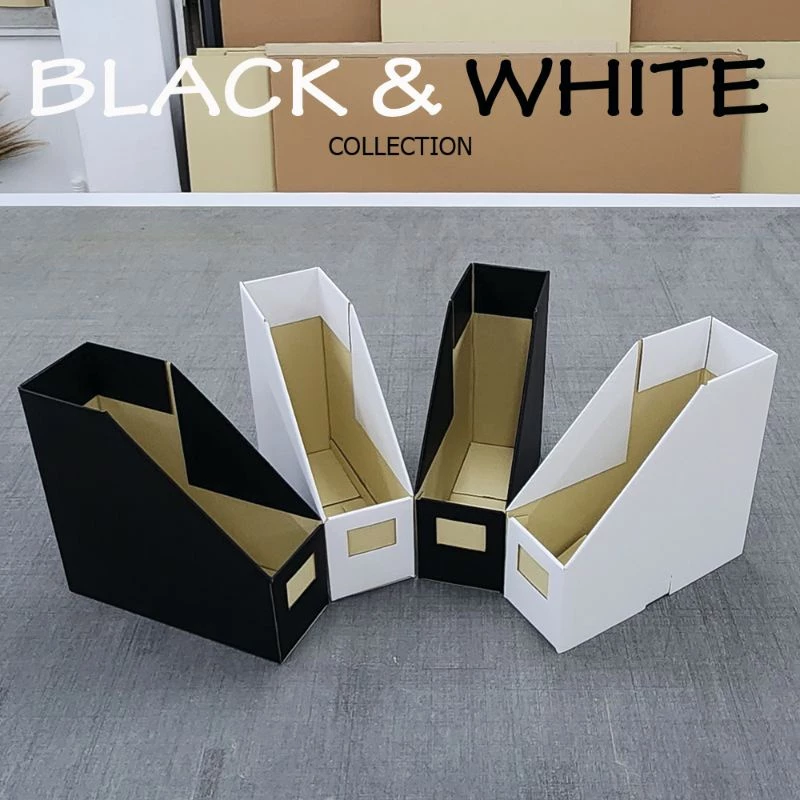 Smith Black&White Collectionn สีดำ และ สีขาวกล่องใส่เอกสารพับได้ 1 ช่อง กล่องกระดาษลูกฟูก
