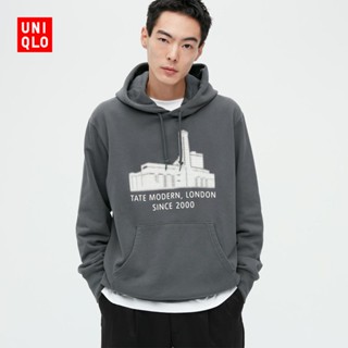 Uniqllo เสื้อกันหนาว มีฮู้ด ลายพิพิธภัณฑ์โลก สําหรับผู้ชาย และผู้หญิง