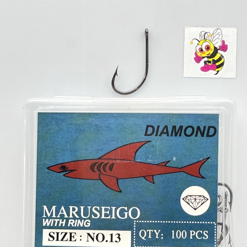 เบ็ดกล่อง เบ็ดฉลามแดง ไดม่อน ทรงมารูไซโก้ MARUSEIGO DIAMOND (แท้ 100%)