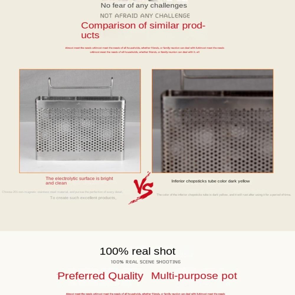 ซูม ตะเกียบช้อนส้อมที่ใส่ช้อนแบบแขวนพร้อมตะขออุปกรณ์ครัวชั้นวางเครื่องครัวออแกไนเซอร์ - รูปที่ 5