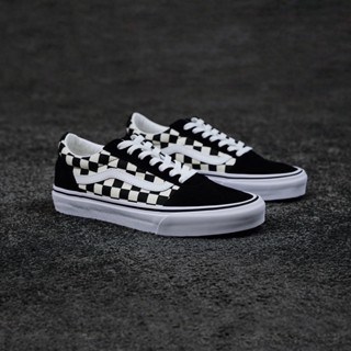 รองเท้าผ้าใบลําลอง รุ่น Vans Ward "Beige Black Checkerboard" สําหรับผู้ชาย และผู้หญิง