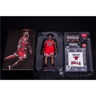 ของเล่นบาสเก็ตบอล NBA Michael Jordan Jordan No. 23 สีแดง 1/9 ขยับได้