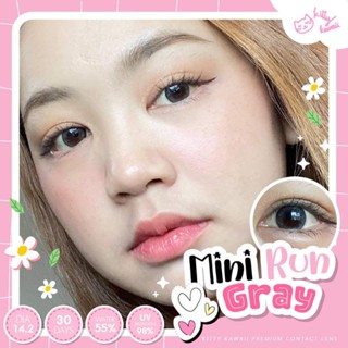 คอนแทคเลนส์ Big eye รุ่น mini Run ยี่ห้อ Kitty Kawaii มีสี เทา ตาล สายตาปกติ