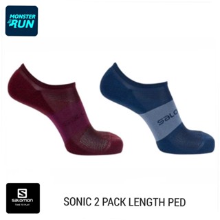 ถุงเท้า Salomon Running Sonic 2 Pack Length Ped