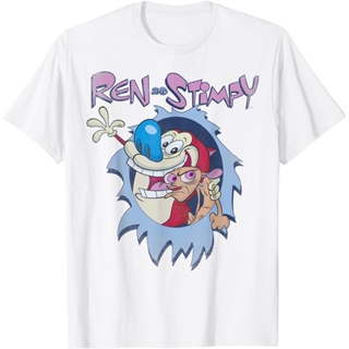 Adult T-Shirts Ren And Stimpy Best Frienemies Title Poster Graphic T-Shirts