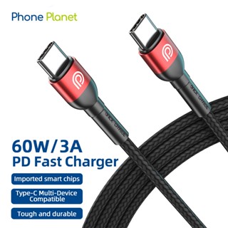 Phone Planet สายถัก สายชาร์จ USB C to Type C 60W Fast Charging Cable สายชาร์จ Charger for samsung