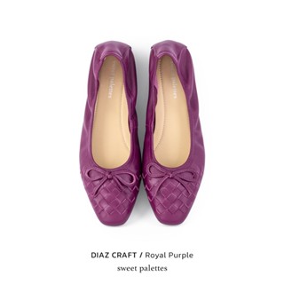 Sweet Palettes รองเท้าหนังแกะ Diaz Craft Royal Purple