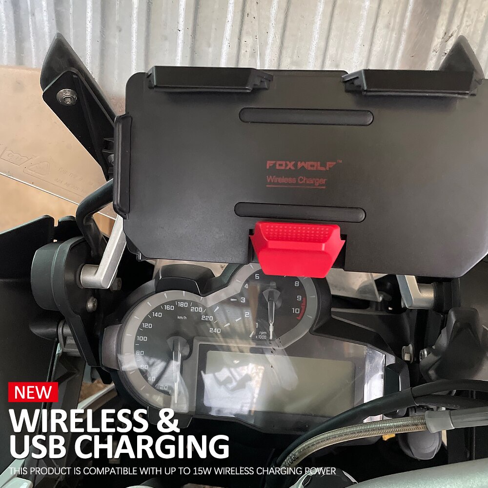 ใหม่ ขาตั้งโทรศัพท์มือถือ GPS นําทาง ชาร์จเร็ว แบบไร้สาย สําหรับ BMW R1200GS R1250GS ADV F900R F900XR S1000XR