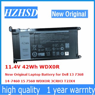 11.4V 42Wh WDX0R New Original Laptop Battery for Dell 13 7368  14-7460 15 7560 WDXOR 3CRH3 T2JX4