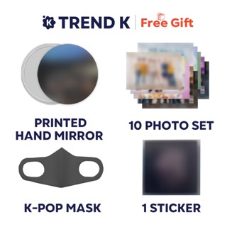 Trend K - [พิมพ์กระจกมือ + ชุดรูป 10 ชิ้น + หน้ากาก K-pop + สติกเกอร์]