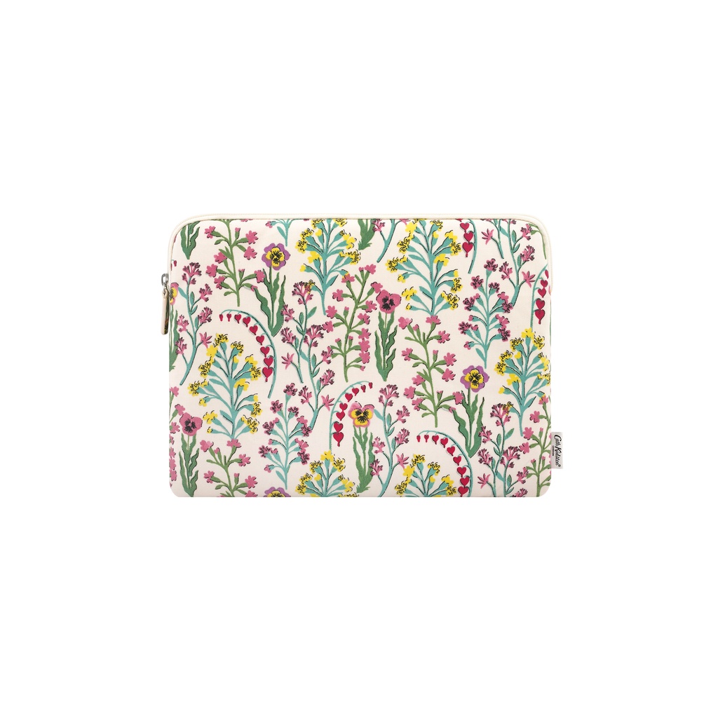 Cath Kidston 13" Laptop Sleeve Paper Pansies Cream Shopee Thailand
