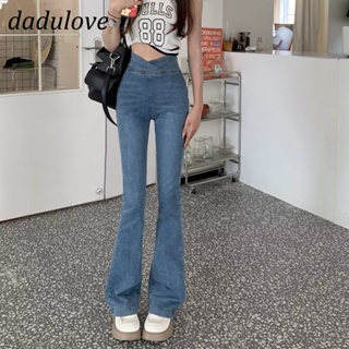 DaDulove💕 New Korean Style Cross Flare Jeans Ladies High Waist Wide Leg Pants Fashion Plus Size Womens Clothing