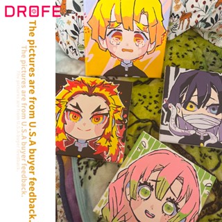 Drofe 【20X20 &amp; 30x30 ซม. พร้อมกรอบ】ภาพวาดการ์ตูนอนิเมะ Demon Slayer น่ารัก สไตล์ญี่ปุ่น สําหรับตกแต่งผนัง