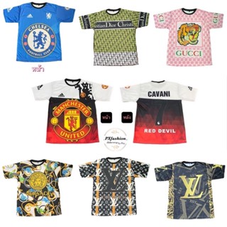 เสื้อยืด ลายสตรีท เสื้อบอล แบรน จีจี เท่ M L xl คอกลม แขนสั้น T-shirt ราคาถูก