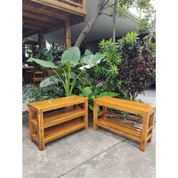 เก้าอี้ไม้สักตัวยาว ม้านั่งเปลี่ยนรองเท้า ขนาด 30*80*50 cm