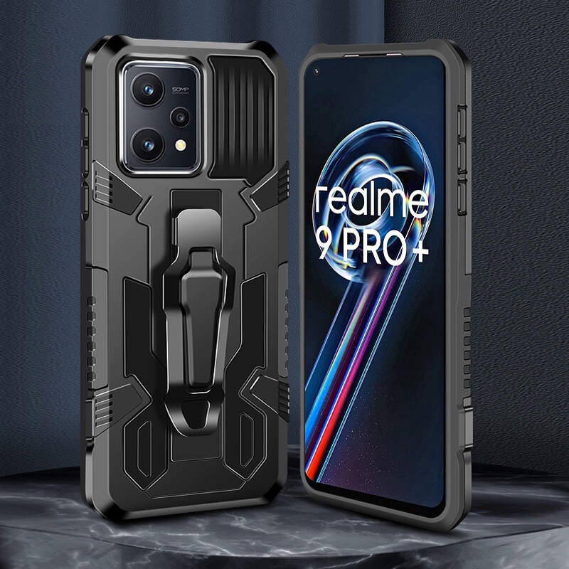 สําหรับRealme 9 / Realme 9 Pro+/ Realme 9iป้องกันกรณีกันกระแทกคลิปวงเล็บดูดแม่เหล็กที่แข็งแกร่งเคสแข็ง