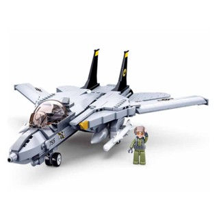 ใหม่ โมเดลเครื่องบินรบ MOC WW2 F-14 Tomcat 1:44 ของเล่น สําหรับเด็ก 404 ชิ้น