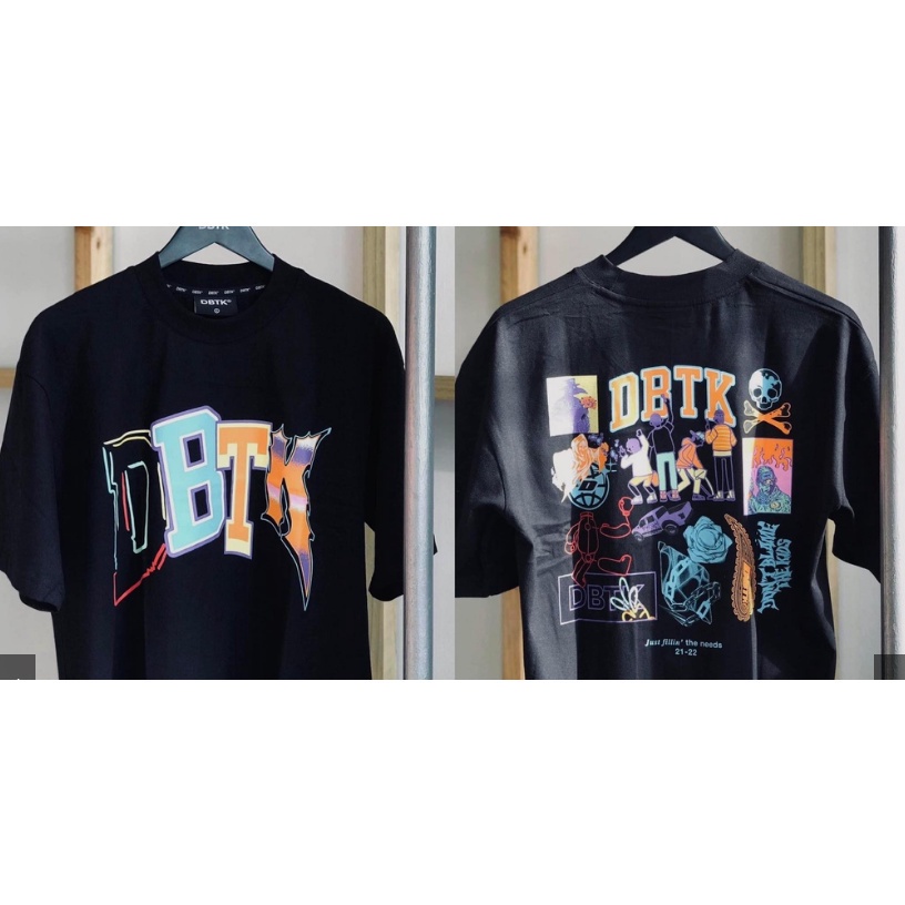◘Men's Inspired DBTK Compilation Black and White Oversized Tee Clothes Woman Tops Graffiti T-shirtspo #1