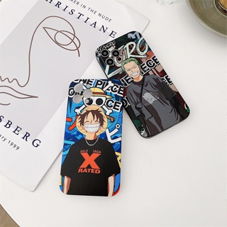 เคสซิลิโคน สำหรับ ไอโฟน iPhone 14 Pro Max iPhone 13 Pro Max iPhone 12 Pro Max iPhone 11 Pro Max Fashion Cartoon ONE PIECE ลูฟี่ Luffy &amp; โซโร่ Zoro Soft Silicone Case