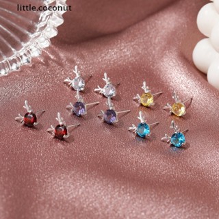 [little.coconut] 1Pair Cartoon Animal Deer Stud Earrings Small Antler Earing Cute Shiny Crystal Christmas Earings Animal Earring Xmas Valenes Day Wedding Jewelry Gifts Boutique