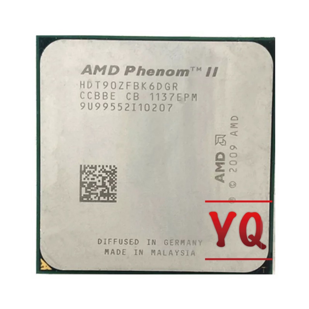 ซ็อกเก็ตโปรเซสเซอร์ CPU Amd Phenom II X6 1090T 1090 3.2 GHz HDT90ZFBK6DGR AM3 #2