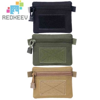 Redkeev กระเป๋าสตางค์ EDC Molle กระเป๋าคาดเอว กันน้ํา แบบพกพา มีซิป สําหรับเดินทางกลางแจ้ง