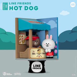 ไลน์เฟรนด์ Diorama Stage Line Friends D-Stage DS-105 Brown &amp; Friends Dream-Selected Series Hot Dog by Beast Kingdom