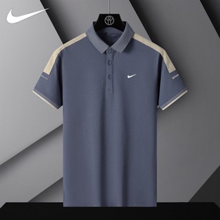 Nike เสื้อโปโล แขนสั้น ลําลอง สีตัดกัน ของแท้ 100% แฟชั่นเรียบง่าย สําหรับผู้ชาย