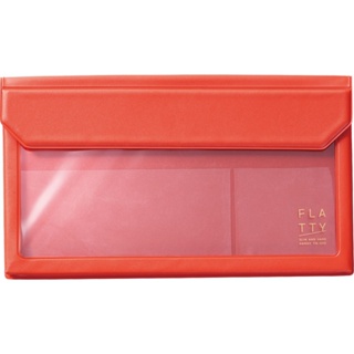 KING JIM Flatty Envelope Red (KJ5362-RD) / กระเป๋าขนาดซองจดหมาย รุ่น FLATTY สีแดง แบรนด์ KING JIM ประเทศญี่ปุ่น