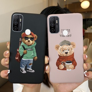 เคสโทรศัพท์มือถือ ซิลิโคนนิ่ม TPU กันกระแทก ลายหมีน่ารัก สําหรับ Oppo A53 A53S A32 A 53 2020