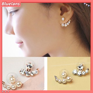 เครื่องประดับงานแต่งผู้หญิง ต่างหูไข่มุก Rhinestone Earrings