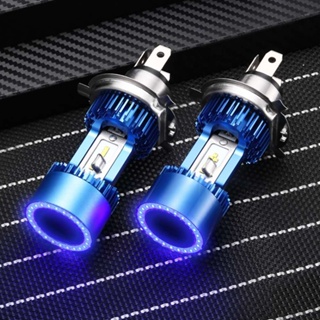 Plug&amp;amp;play 30W 3200lm LED H4 Car Headlight Hi-low Beam HS1 P43T Motorcycle Auto Scooter Light Angel Eye Blue White 60