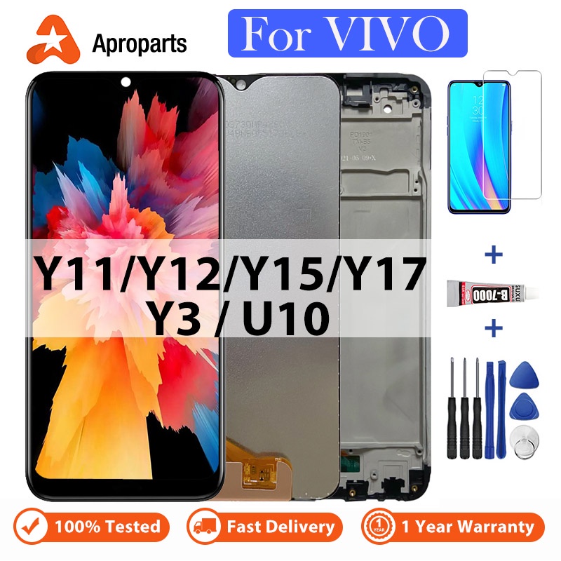 Lcd สําหรับ VIVO Y11 Y12 Y15 Y17 Y3 Y3S U10 จอแสดงผล Touch Screen Digitizer ประกอบกรอบเปลี ่ ยน