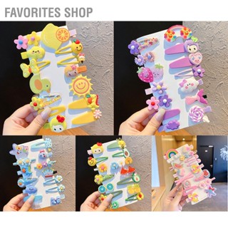 Favorites Shop 14pcs Set Hairpin Cute Colorful Princess Flower Fruit Cartoon Pattern Children Hair Clip For Girls