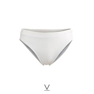 V ACTIVEWEAR SS2022 SWIMMING BRIEF WHITE กางเกงว่ายน้ำ ชับในทั้งตัวผ้าหนา กัน UV UPF 50+